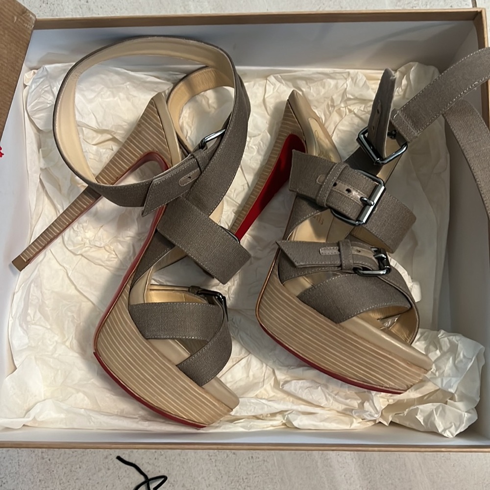 Christian Louboutin Toutenkaboucle 150 Crelino/Cuoio H - Picture 3 of 3
